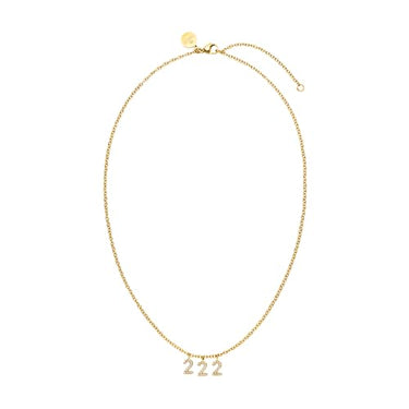 Purelei Angel Numbers 222 Kette Damen (Gold) – Halskette Damen aus langlebigem Edelstahl – Wasserfeste Kette – 40-45 cm Länge verstellbar – Halskette für deinen individuellen Look im Sale